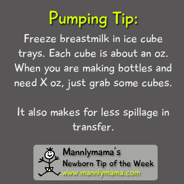 Freeze breastmilk in ice cube trays. Each cube is about an oz. When you are making bottles and need X oz, just grab some cubes. It also makes for less spillage in transfer,